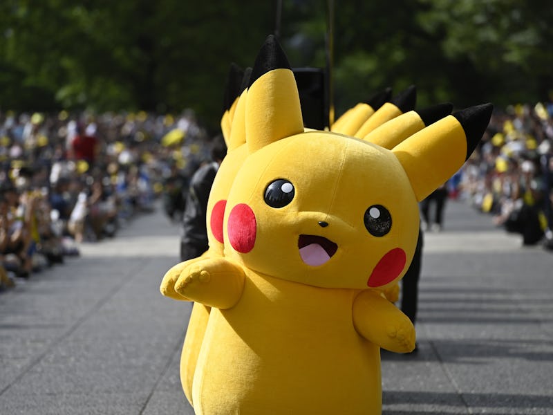 YOKOHAMA, JAPAN - AUGUST 14 : People in Pikachu costumes are seen during the Pokemon Parade in Minat...