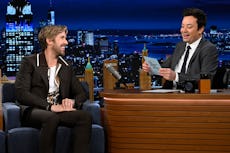 Ryan Gosling told Jimmy Fallon about how much his daughters were involved during the "Barbie" movie ...