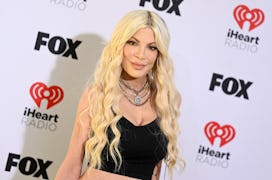 Tori Spelling at the 2024 iHeartRadio Music Awards held at the Dolby Theatre on April 1, 2024 in Los...