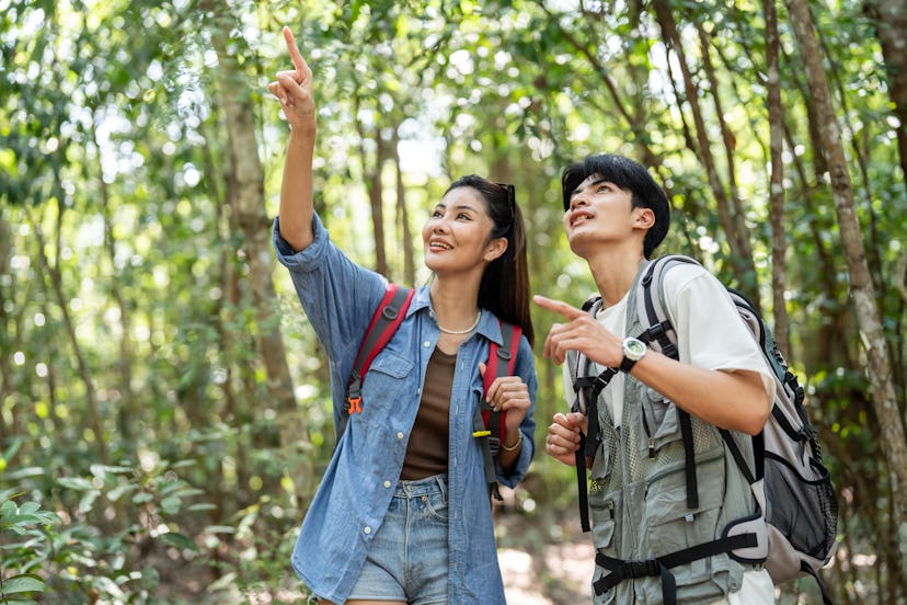 Looking for a summer date idea? Try hiking in the woods.