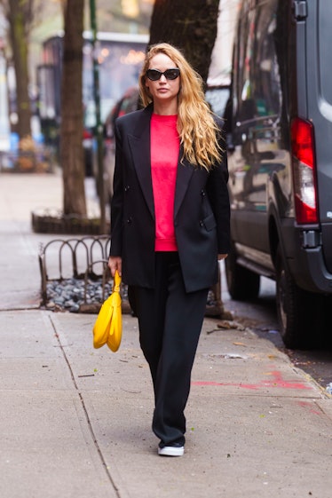 Jennifer Lawrence is seen in the East Village on April 12, 2024 in New York City.