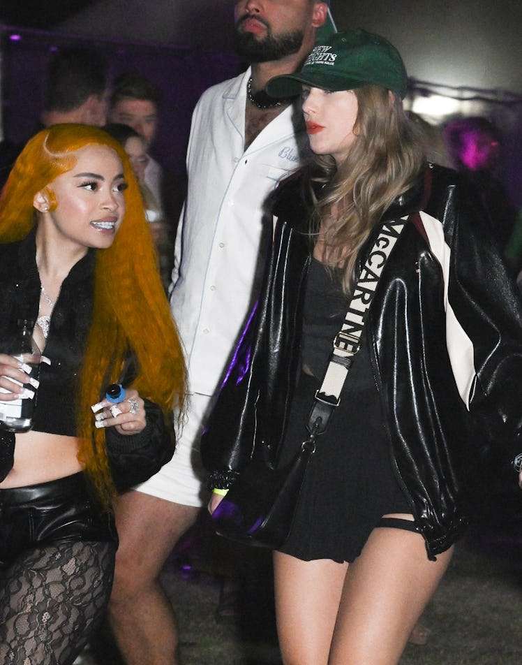 Ice Spice and Taylor Swift at Neon Carnival held during the Coachella Music and Arts Festival, where...