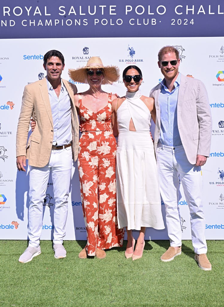 Nacho Figueras, Delfina Blaquier, Meghan, Duchess of Sussex and Prince Harry, Duke of Sussex attend ...