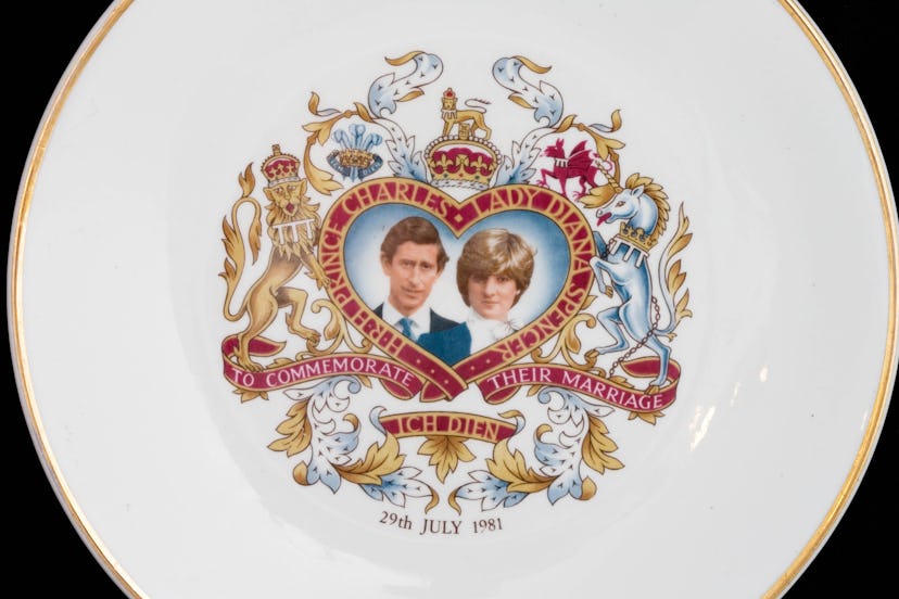 GREAT BRITAIN - JANUARY 04:  Royal commemorative plate to mark wedding of Prince Charles to Lady Dia...