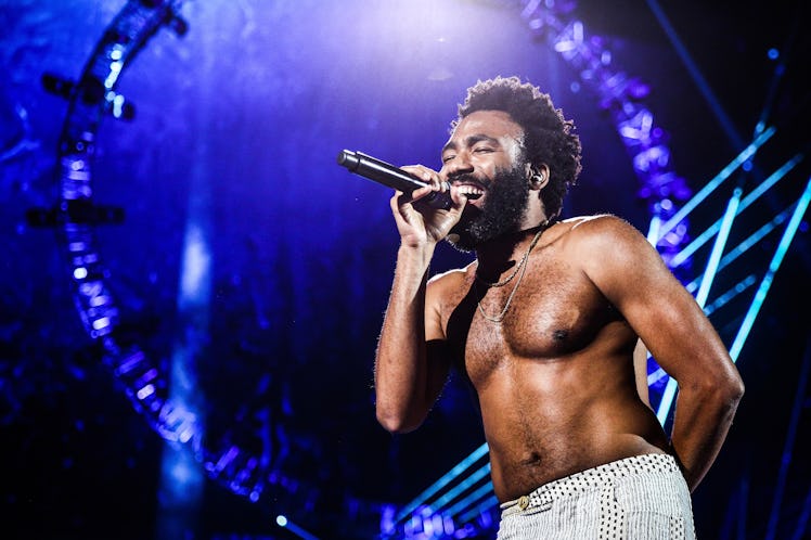Childish Gambino surprise appeared during Tyler, the Creator's set on Apr. 13.