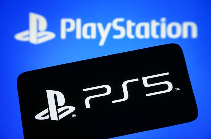 UKRAINE - 2024/02/21: In this photo illustration, PlayStation 5 (PS5) logo is seen on a smartphone s...