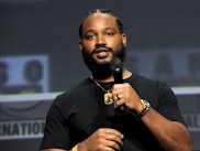 SAN DIEGO, CALIFORNIA - JULY 23: Ryan Coogler speaks onstage at the Marvel Cinematic Universe Mega-P...