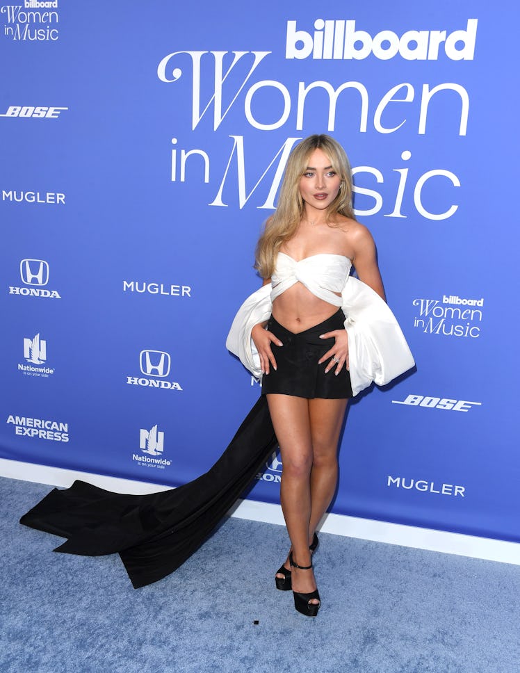 Sabrina Carpenter arrives at the 2023 Billboard Women In Music at YouTube Theater on March 01, 2023 ...