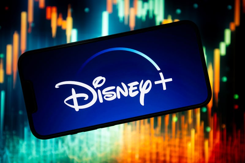 POLAND - 2024/02/23: In this photo illustration, a Disney + logo seen displayed on a smartphone. (Ph...
