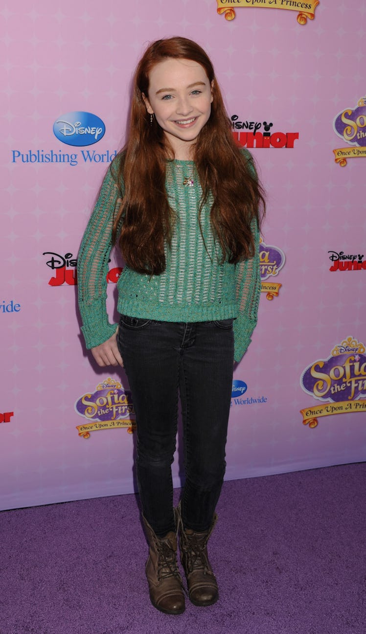 Actress Sabrina Carpenter arrives at the Disney Channel's Premiere Party For "Sofia The First: Once ...