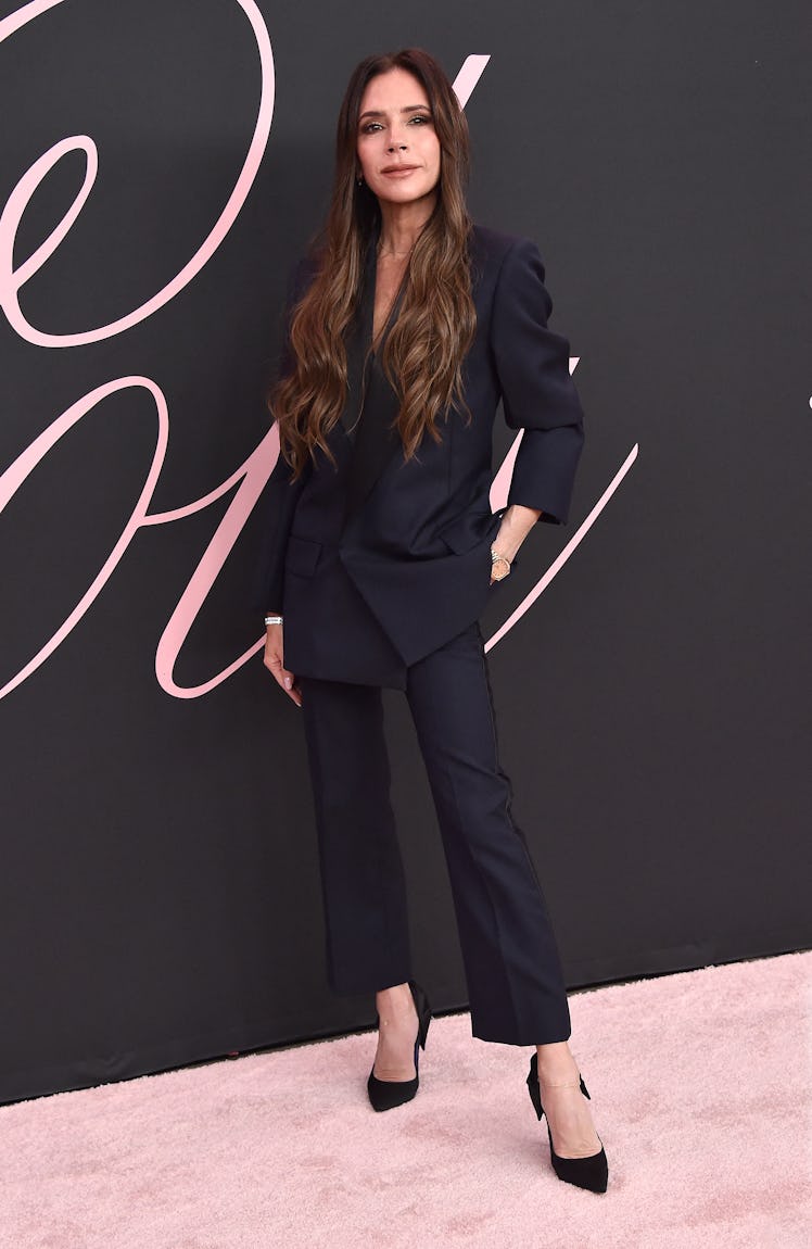 English fashion designer and singer Victoria Beckham arrives for the Premiere of the movie 'Lola' at...
