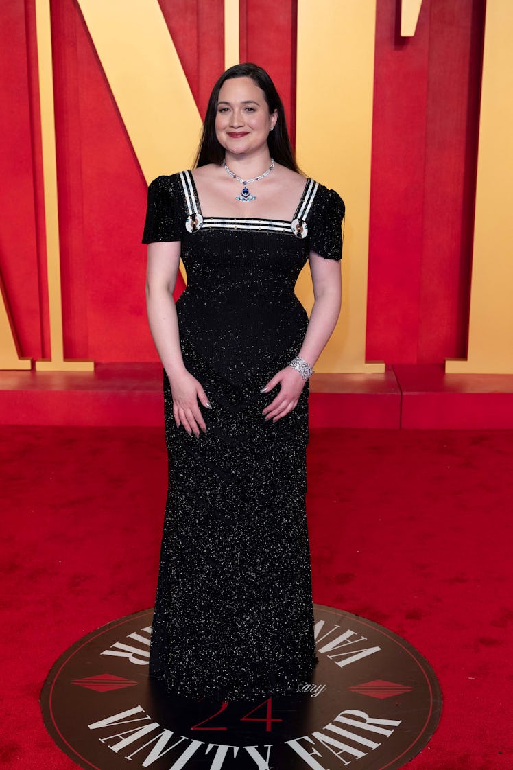 Lily Gladstone attends 2024 Vanity Fair Oscar After Party Arrivals at Wallis Annenberg Center for th...
