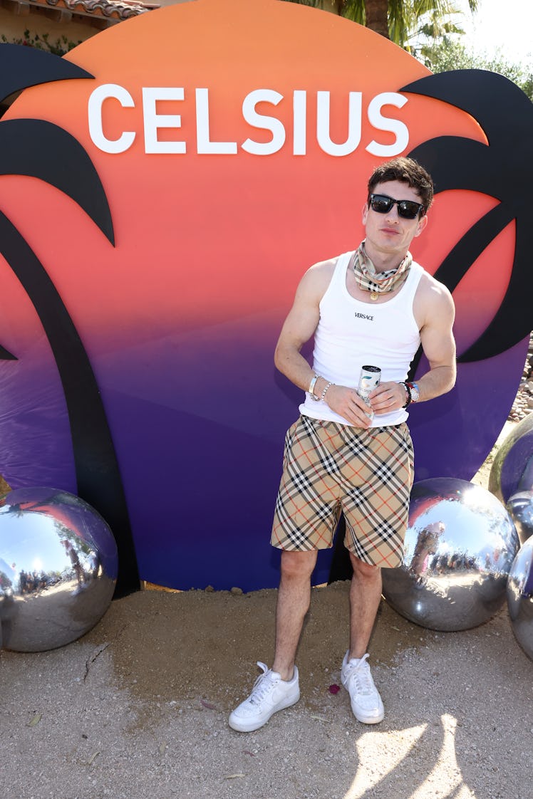 Barry Keoghan attends CELSIUS Cosmic Desert Event at Coachella on April 12, 2024 in Indio, Californi...