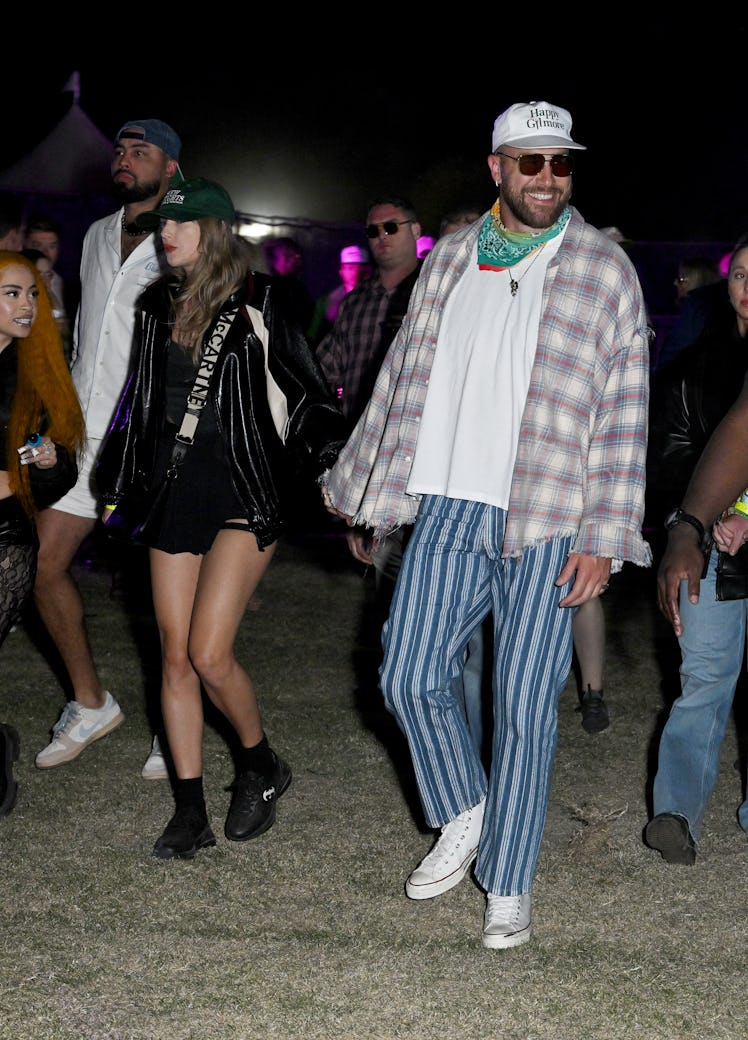 Taylor Swift and Travis Kelce appeared at the 2024 Coachella together.