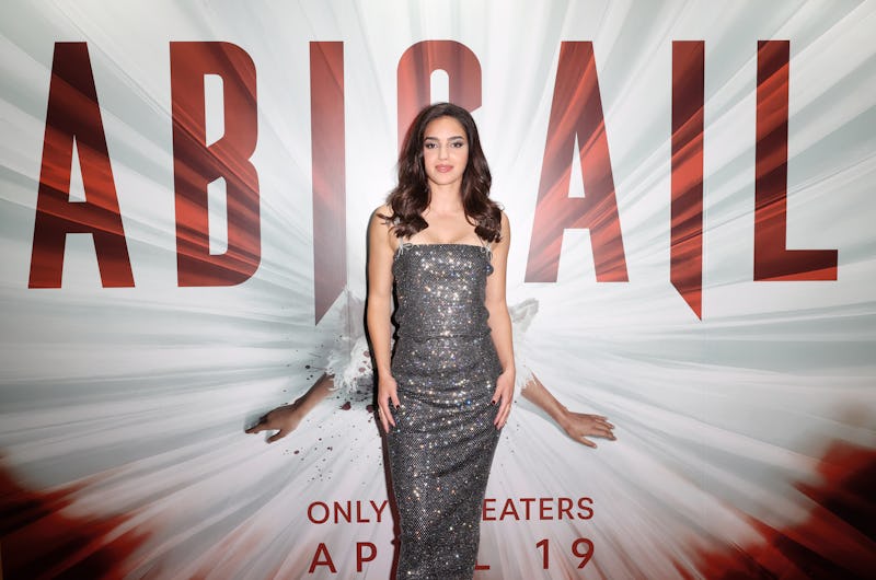 MIAMI, FLORIDA - APRIL 8: Actress Melissa Barrera is seen at the "Abigail" special screening at Silv...