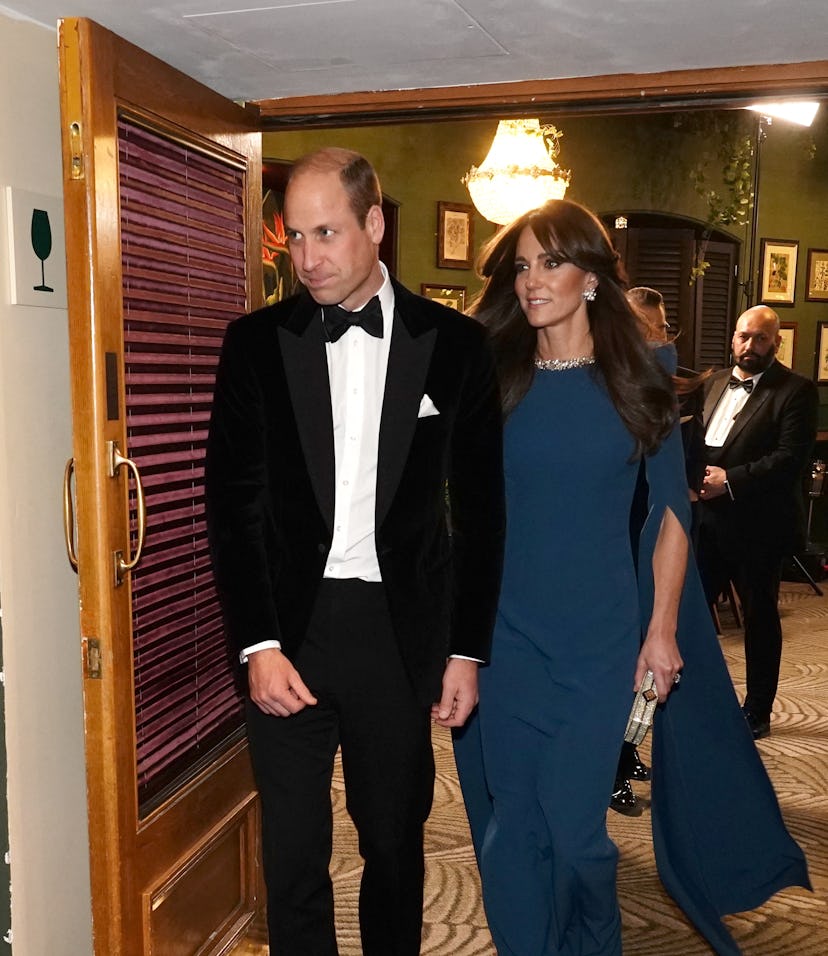 Prince William looked emotional when given cards for Kate Middleton.