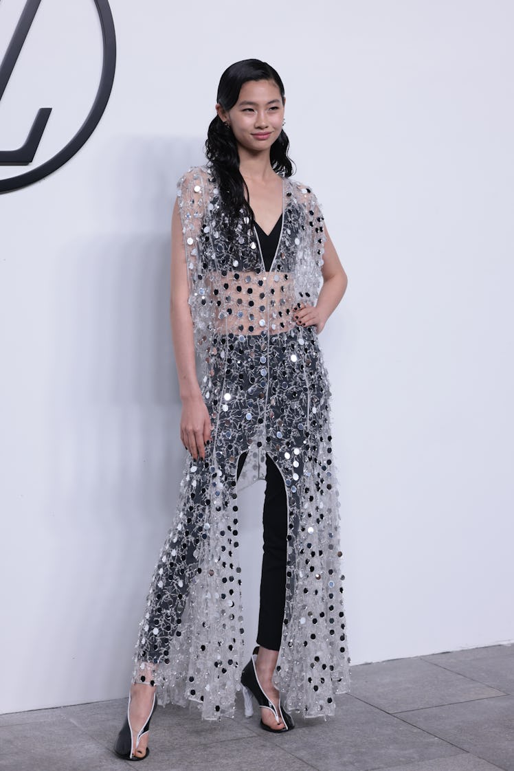 South Korean actress/model Hoyeon Jung attends Louis Vuitton Women's Voyager Pre-Fall 2024 Collectio...