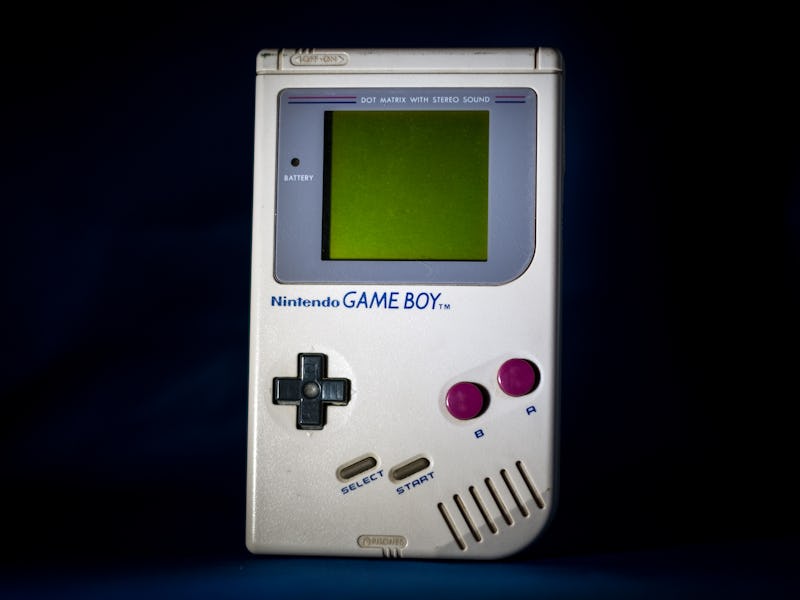 A vintage game console, by the Nintendo Game Boy handheld system, when it was released in Japan in 1...