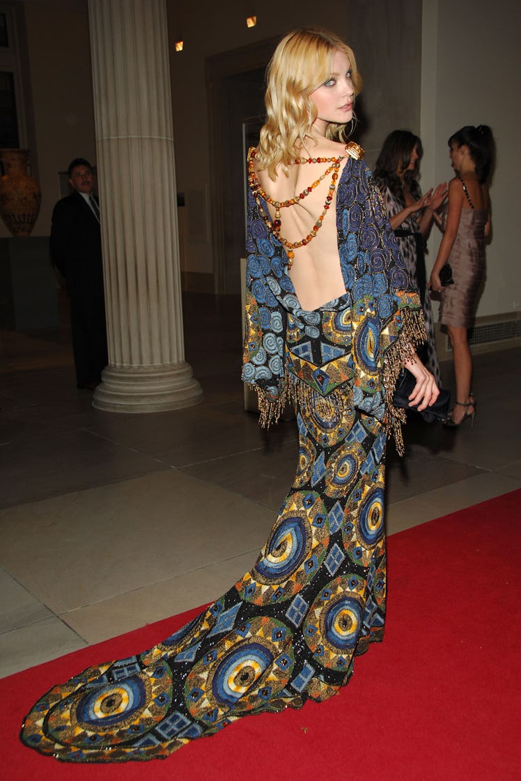 Jessica Stam attends The COSTUME INSTITUTE Gala in honor of "POIRET: KING OF FASHION" 