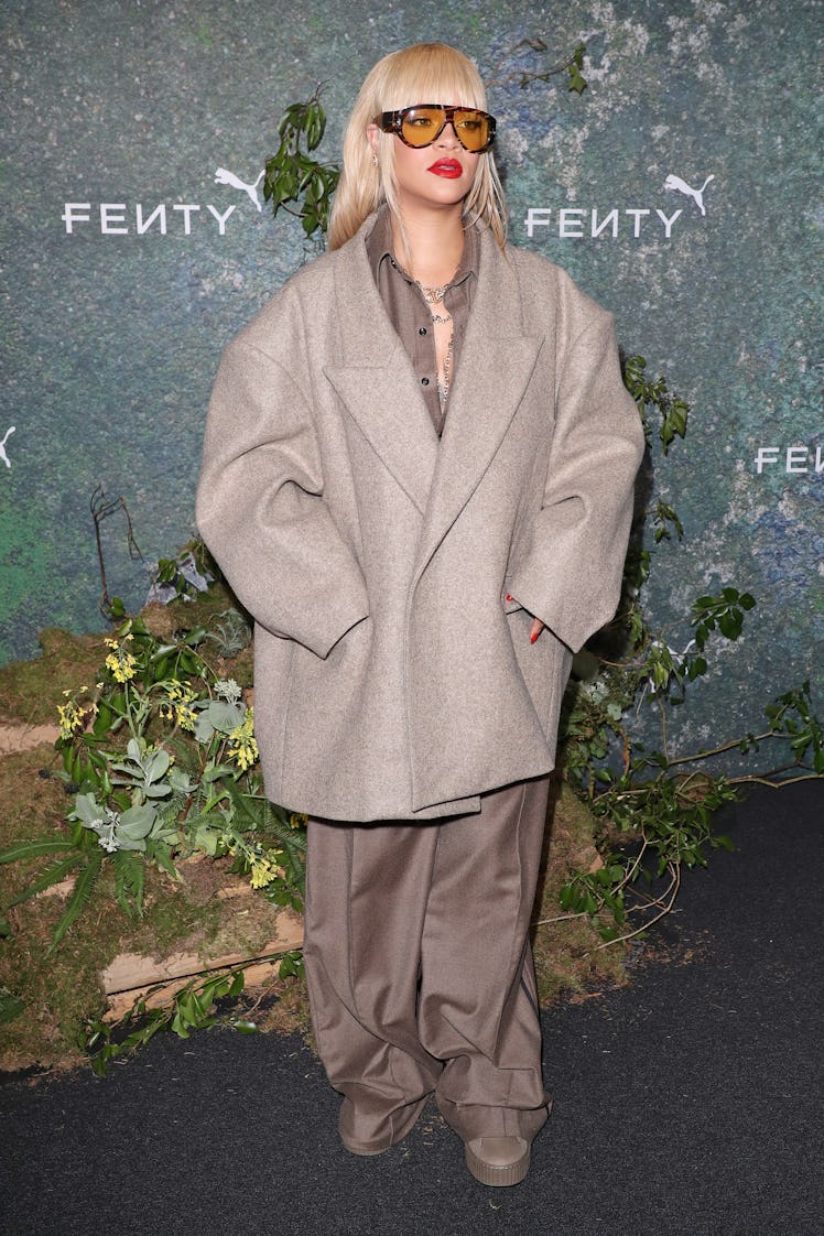 Rihanna attends the FENTY x PUMA Creeper Phatty Earth Tone Launch Party at Tobacco Dock on April 17,...