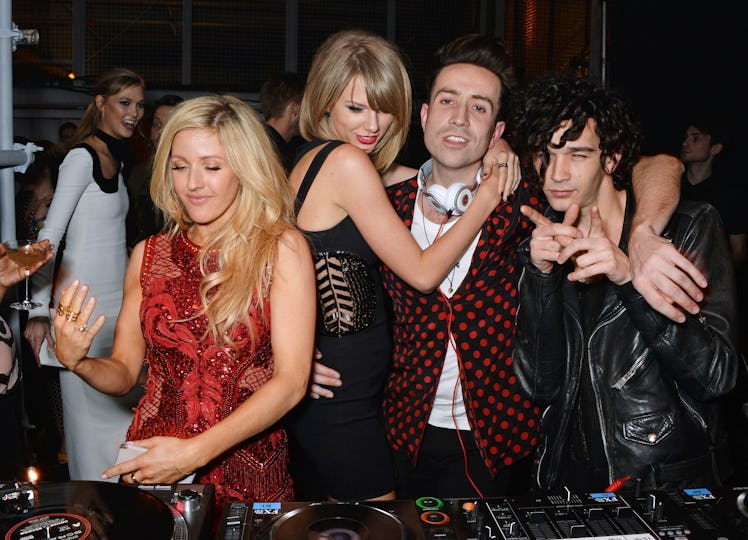  Ellie Goulding, Taylor Swift, Nick Grimshaw and Matt Healy in 2014