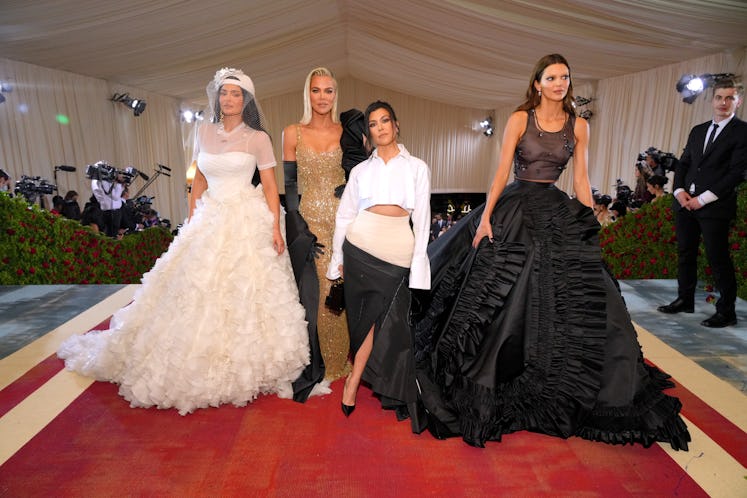 Kylie Jenner, Khloé Kardashian, Kourtney Kardashian, and Kendall Jenner arrive at The 2022 Met Gala ...