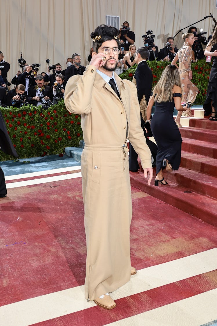 Bad Bunny attends The 2022 Met Gala Celebrating "In America: An Anthology of Fashion" at The Metropo...
