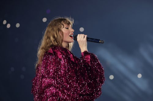 Taylor Swift performs during "The Eras Tour" in Singapore.