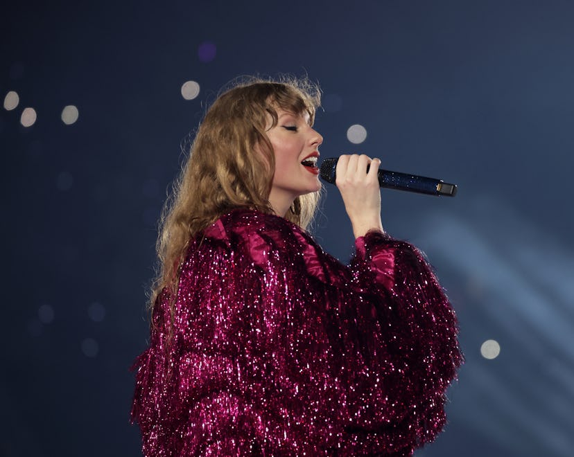 Taylor Swift performs during "The Eras Tour" in Singapore.