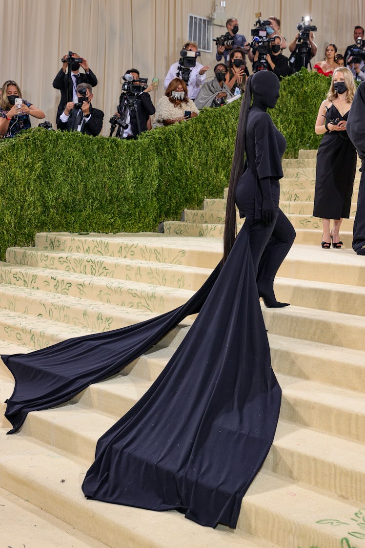 Kim Kardashian attends The 2021 Met Gala Celebrating In America: A Lexicon Of Fashion at Metropolita...