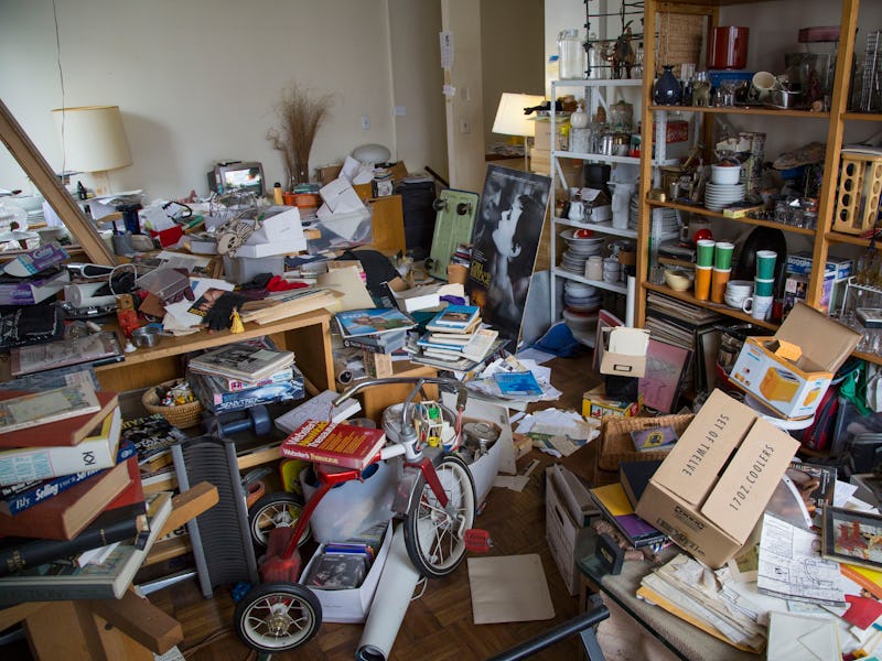 messy room in hoarders home. (Photo by: Kurt Wittman/Education Images/Universal Images Group via Get...