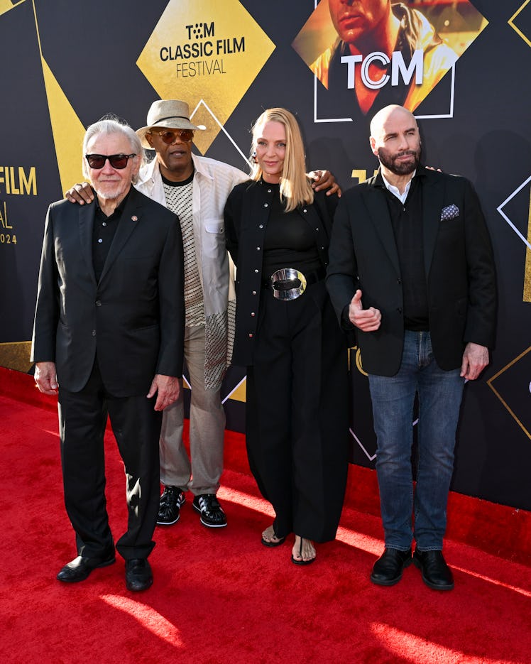 Harvey Keitel, Samuel L. Jackson, Uma Thurman and John Travolta at the 2024 TCM Classic Film Festival…