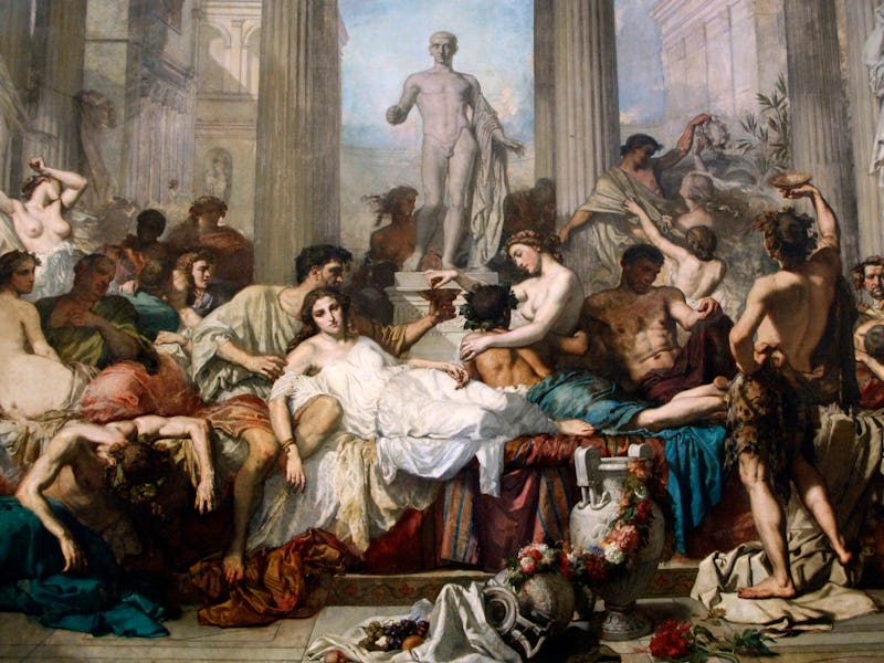 Thomas Couture (1815-1879). French history painter. Romans during the Decadence (Les Romains de la d...