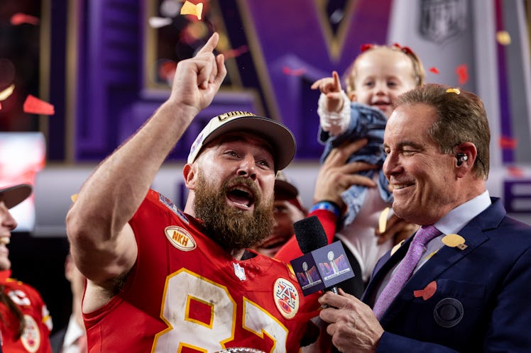 Travis Kelce after winning the Super Bowl in 2024