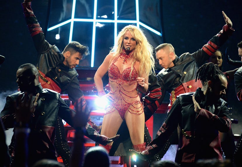 Britney Spears performed “Toxic” at the 2016 Billboard Music Awards.