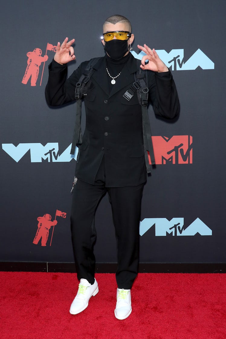 Bad Bunny attends the 2019 MTV Video Music Awards at Prudential Center on August 26, 2019 in Newark,...