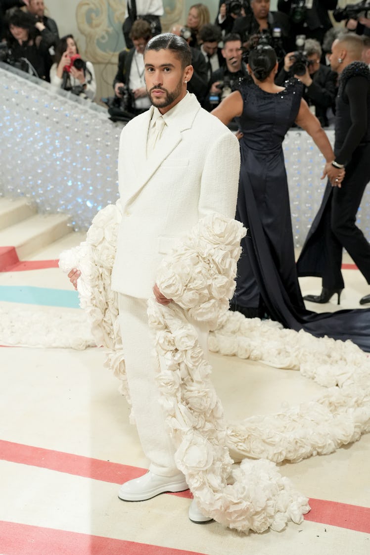 Bad Bunny attends The 2023 Met Gala Celebrating "Karl Lagerfeld: A Line Of Beauty" 