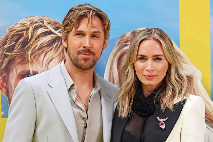 LONDON, ENGLAND - APRIL 22: Ryan Gosling and Emily Blunt attend a special screening of "The Fall Guy...