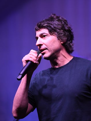 Arj Barker performs MC duties at Wild Aid 2023. The comedian was recently under fire to making a wom...