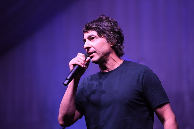 Arj Barker performs MC duties at Wild Aid 2023. The comedian was recently under fire to making a wom...