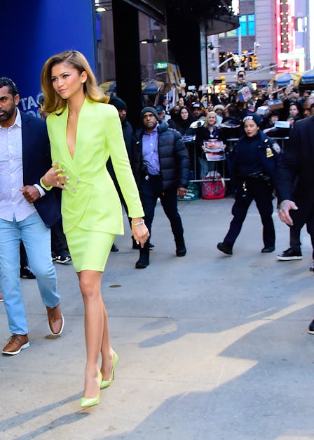 NEW YORK, NEW YORK - APRIL 23:  Zendaya is seen outside "Good Morning America" on April 23, 2024 in ...