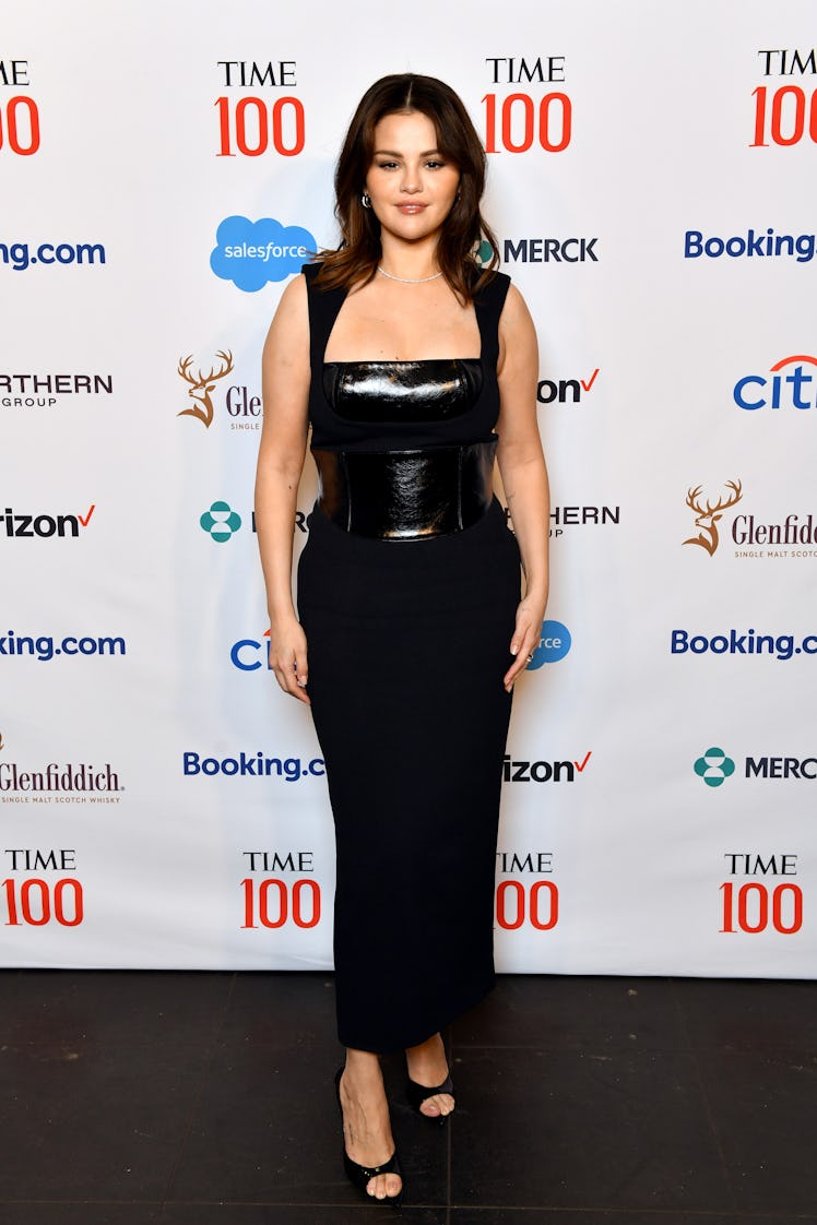 Selena Gomez attends the 2024 TIME100 Summit at Jazz at Lincoln Center on April 24, 2024 in New York...