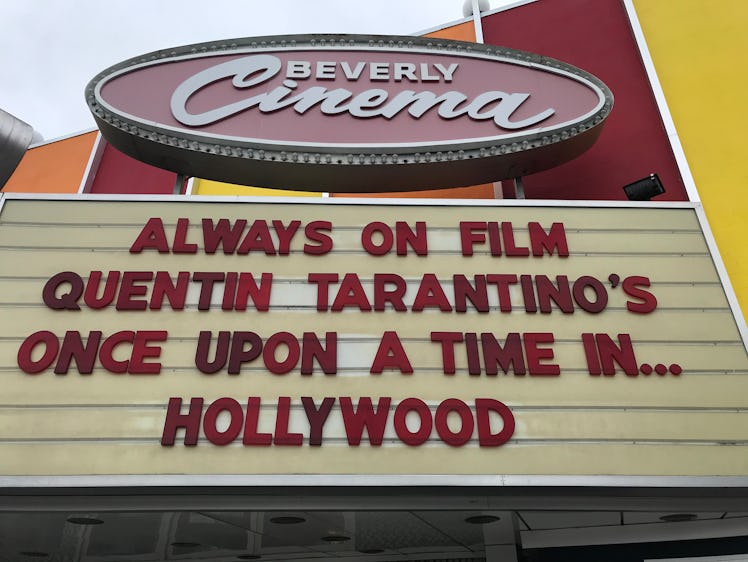 LOS ANGELES, CA - SEPTEMBER 27: Once Upon A Time In Hollywood marquee at Quentin Tarantino's Beverly...