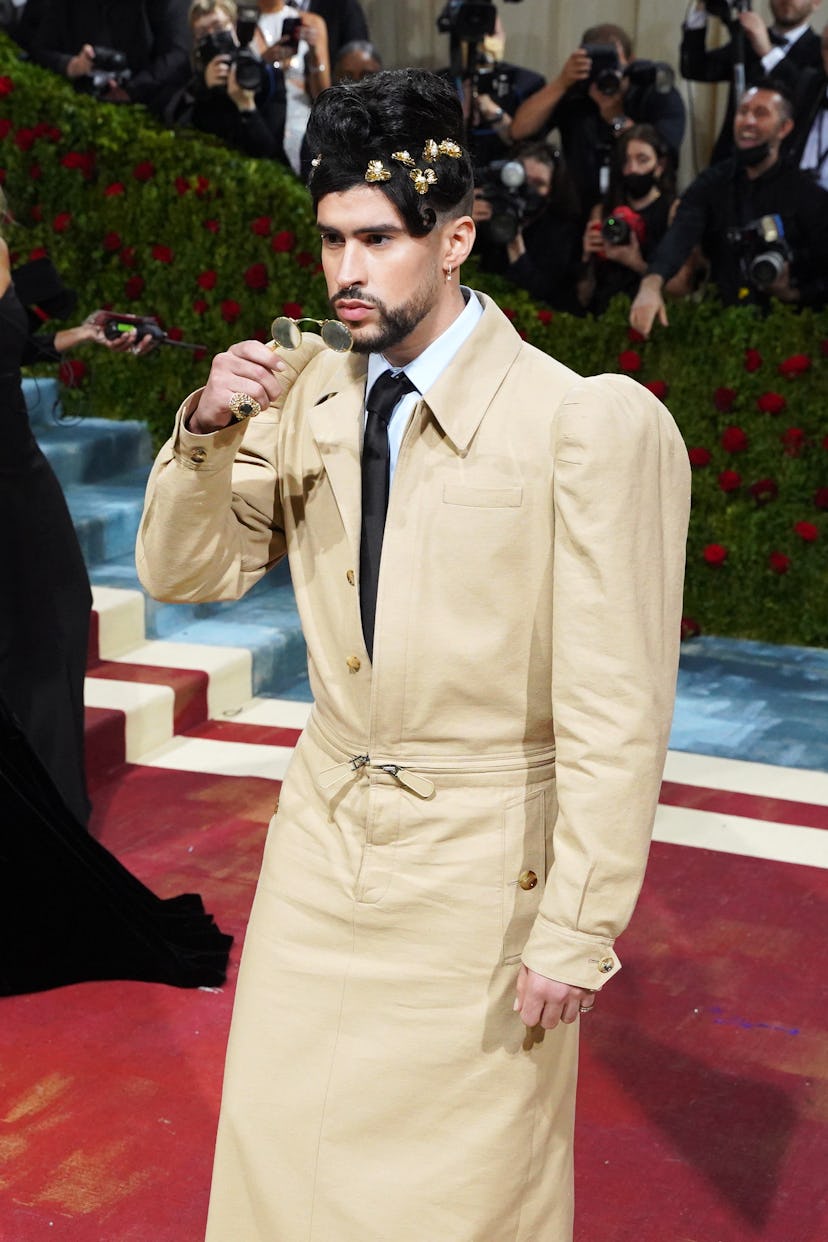 Bad Bunny attends the 2022 Costume Institute Benefit celebrating In America: An Anthology of Fashion...