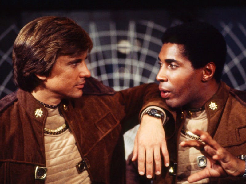 Los Angeles, CA - 1979: (L-R) Dirk Benedict, Herbert Jefferson, Jr appearing in the ABC tv series 'B...