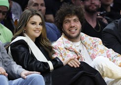 Los Angeles, CA - January 03: Actress Selena Gomez, left, and actor Benny Blanco during the first ha...