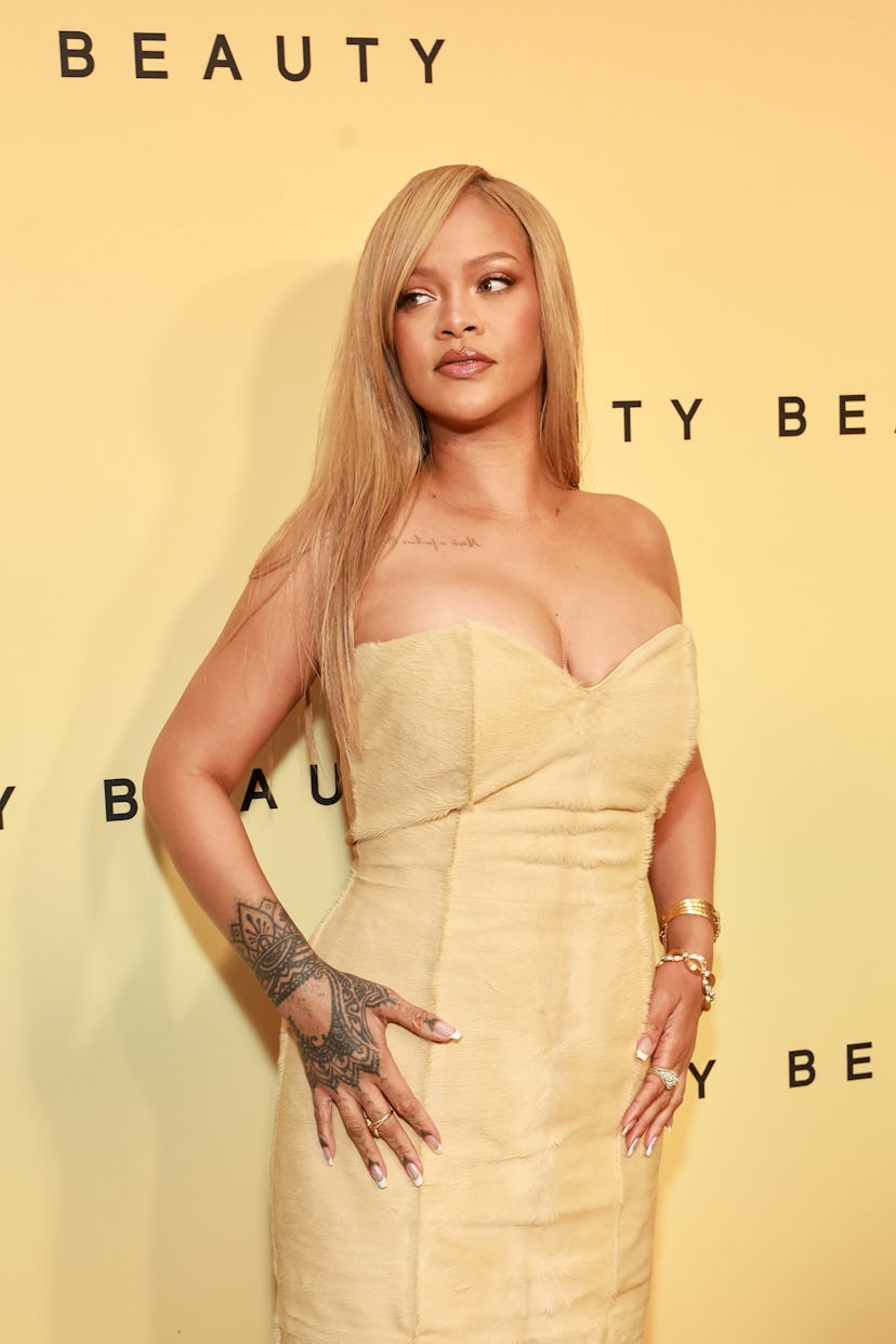 Rihanna attends her immersive beauty event in honor of Fenty Beauty's newest product launch, Soft'li...