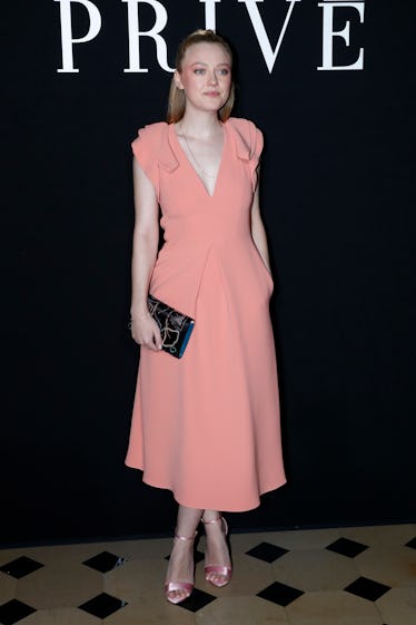 Actress Dakota Fanning attends the Giorgio Armani Prive Haute Couture.