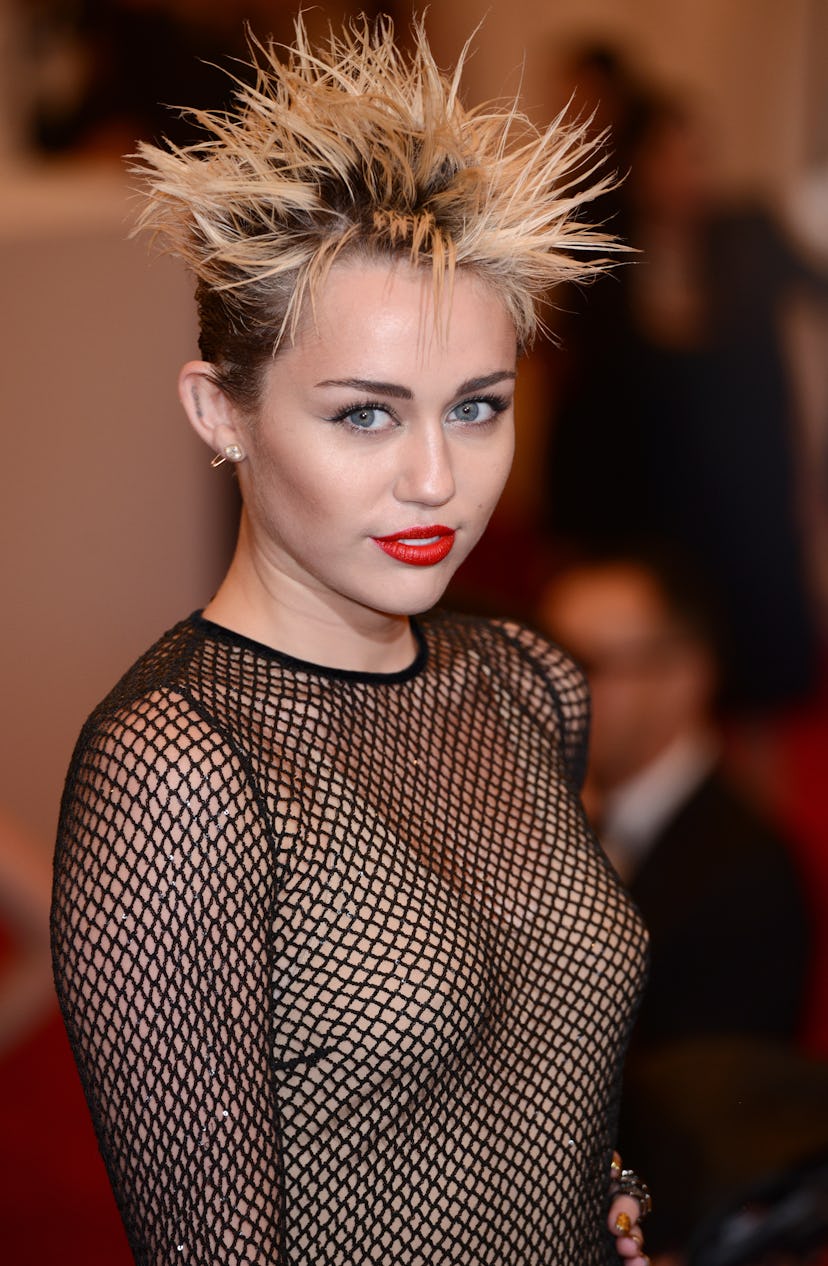 NEW YORK, NY - MAY 06:  Miley Cyrus attends the Costume Institute Gala for the "PUNK: Chaos to Coutu...