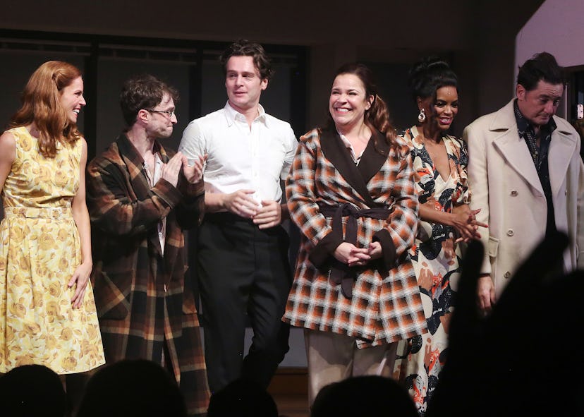Merrily We Roll Along's Broadway cast is lead by Lindsay Mendez, Jonathan Groff and Daniel Radcliffe...